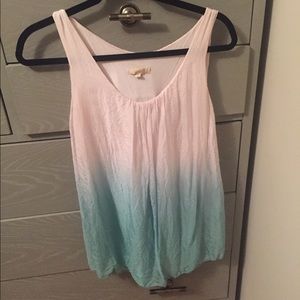 Guisy Italy Silk Too Pink Green Ombré SZ Small